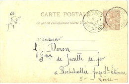 LMM11 - MONACO EP CP ALBERT I° MONACO / ROCHETAILEE SEPTEMBRE 1900 - Postal Stationery