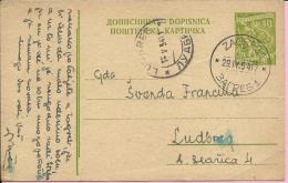 Carte Postale - Zagreb - Ludbreg, 1954., Yugoslavia - Brieven En Documenten