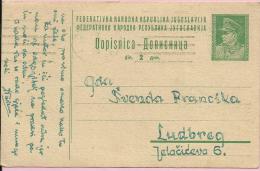 Carte Postale - Zagreb - Ludbreg, 1949., Yugoslavia - Brieven En Documenten