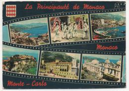 - LA PRINCIPAUTE DE MONACO - Vue Générale De Monaco Et Monte Carlo Au Fond Le Cap Martin Et L'Italie - - Panoramische Zichten, Meerdere Zichten