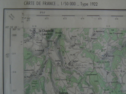 CARTE GEOGRAPHIQUE - Langeac - Villages Aux 4 Angles La Chapelle Laurent - Chavaniac-Lafayette - Trailus/Morle Cubelles - Topographische Kaarten