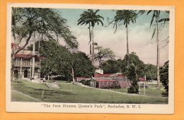 The Fern Houses Queens Park Barbados BWI Old Postcard - Barbados