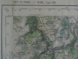 CARTE GEOGRAPHIQUE - Cayres - Village Aux Angle - Champels/Monistrol - Rohac/Arsac - La Brugère B/Ancette - St Arcon DeB - Cartes Topographiques