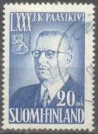 1950 President Paasikivi Mi 391 / Facit 395 / Sc 300 / YT 374 Used / Oblitéré / Gestempelt [lie] - Used Stamps