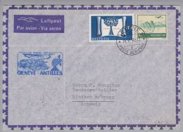 Schweiz Flugpost 1948-06-14 Genève1 Nach Antilles Martinique SF484a - Other & Unclassified