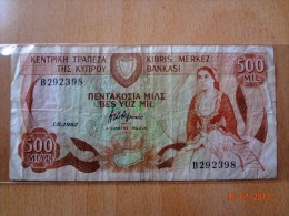 Cyprus 1982 500 Mils  Used - Zypern