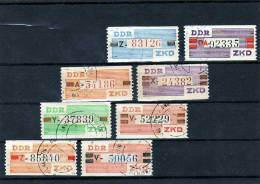 Rare Dienstmarke Vorbereitete ZKD In Neue Farben DDR III Bis X Set 8xBillett Mit U=o 240€ Ausgabe B Dienst Kurier-Marken - Autres & Non Classés