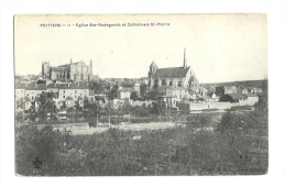 Cp, 86, Poitiers, Eglise Ste-Radegonde Et Cathédrale St-Pierre - Poitiers