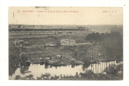 Cp, 86, Poitiers, Jardins Au Bord Du Clain Et Parc D'Artillerie, Voyagée 1905 - Poitiers