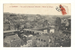Cp, 86, Poitiers, Vue Prise Du Boulevard D'Abboville, Rocher De Coligny, Voyagée - Poitiers