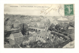 Cp, 86, Poitiers, Le POnt Joubert, Vue Prise Des Dunes, Voyagée 1908 - Poitiers