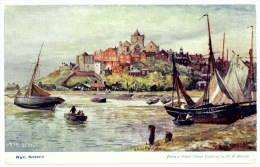 Art Scene - Harbour, Rye, Sussex - Artist Signed W.H.Burrow - Rye