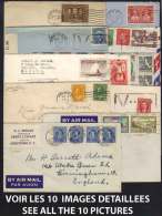 CANADA / 1935-1962 LOT DE 10 LETTRES  / 11 IMAGES  (ref 4106) - Histoire Postale