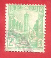 FRANCIA COLONIE - TUNISIA - USATO - 1945 - DEFINITIVI - Types Of 1926-28 - 2 Franc - Michel  TN 294 - Gebruikt