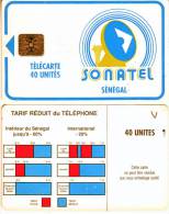 **Télécarte à Puce Du Sénégal   40Unités  Utilisée  Qualité TB  **** N°Lot 37612 - Senegal