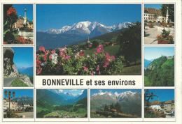 74 Bonneville La Chaine Du Mont Blanc  Route Du Col De La Colombieres Le Reposoir  Le Mont Saxonnex Fleursvoitures - Bonneville