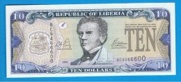 LIBERIA - 10 Dolar  2003 SC  P-27 - Liberia