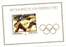 1980 - Germania Est BF 55 Olimpiadi Lake Placid   ------ - Hiver 1980: Lake Placid