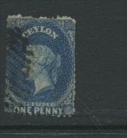 Ceylon 1857 Sc 1 Used Cv $260 - Ceylan (...-1947)