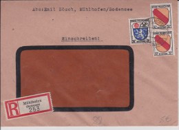 ZOF - 1946  -   ENVELOPPE RECOMMANDEE  De MÜHLHOFEN - Amtliche Ausgaben