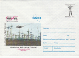 ELECTRIC ENERGY NATIONAL CONFERENCE, COVER STATIONERY, ENTIERE POSTAUX, 1996, ROMANIA - Elektriciteit