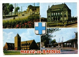 Marcq-en-Baroeul, 4 Vues, Le Croisé Laroche, Hôtel De Ville, église Saint-Paul, Hippodrome Des Flandres, 1970, Blason - Marcq En Baroeul