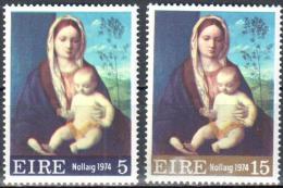 Ireland 1974 Christmas Art Painting Gemalde Mi.311-312 MNH (**) - Unused Stamps