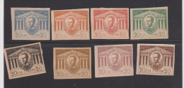 Greece  Proof Essay Stamps Set Of 8 Different Colors MH - Essais, épreuves & Réimpressions