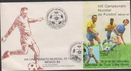 O)1986 BRAZIL, COMMEMORATING THE WORLD CUP IN MEXICO 86, FDC- - FDC