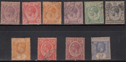 Straits Settlements Used 1921, 10 Diff., King George V Series, Malaya / Malaysia - Straits Settlements