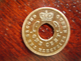 BRITISH EAST AFRICA USED ONE CENT COIN BRONZE Of 1955 H. - Afrique Orientale & Protectorat D'Ouganda