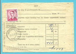 Dokument "Belasting / Douane" Met Zegel 1069 Voorzien Van De "T"stempel Met Stempel ANTWERPEN / TOL - Cartas & Documentos