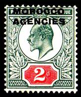 GREAT BRITAIN /MOROCCO 1907 EDWARD VII SC#203//SG#33 FRESH XF OG MNH (DEL04) - Nuevos