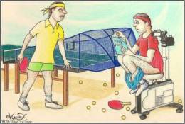 Table Tennis Stamped Carte Postal 1275 -3 - Tafeltennis