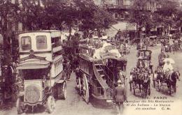 Paris   Autobus  Omnibus Carrefour Montmartre Et Des Italiens - Public Transport (surface)