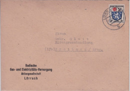 ZOF -  1946 -   ENVELOPPE  De LÖRRACH à FREIBURG - Amtliche Ausgaben