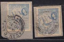 ADEN CAMP Postmark On Piece, Aden, 2 Nos, - Aden (1854-1963)