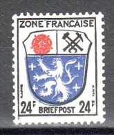 ALLEMAGNE - ZONE FRANCAISE - Timbre N°9 Neuf - Autres & Non Classés