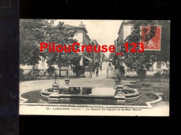 33 Gironde - LIBOURNE - " Le Bassin Du Square Et La Rue Thiers " - Libourne