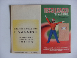 Calendarietto TESSILSACCO "De Magistris" 1952 - Grandi Magazzini F.VAGNINO. TORINO - Petit Format : 1941-60