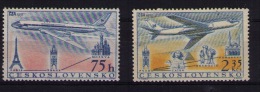 CZECHOSLOVAKIA 1957 New Aeroplanes - Posta Aerea