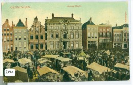 GRONINGEN * GROOTE MARKT * ANSICHTKAART * CPA (2340) GELOPEN In 1909 Van GRONINGEN Via FOXHOL Naar BORGWEG - Groningen