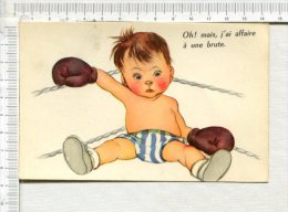 ENFANT  BOXEUR   Sur Le RING  -  Carte  Photochrom - Tarjetas Humorísticas