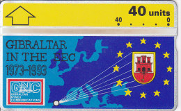 Gibraltar, GIB-32, 20 Years Of Gibraltar In The Eec, Mint, 2 Scans. - Gibilterra