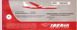 IBERIA /  Ticket _ Biglietto Aereo - Europa