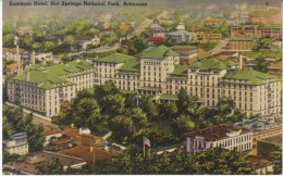 Hot Springs National Park AR Arkansas, Eastman Hotel Lodging, C1930s Vintage Linen Postcard - Hot Springs