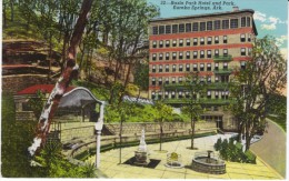 Eureka Springs AR Arkansas, Basin Park Hotel & Park, Lodging, C1930s Vintage Linen Postcard - Andere & Zonder Classificatie