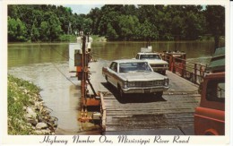 De Witt AR Arkansas, St Charles Ferry, Mississippi River Highway 1, Auto, C1960s Vintage Postcard - Andere & Zonder Classificatie