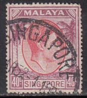 Singapore Used 1948 - 1951, 40c .... Perf., 17 1/2 X 18, King George VI Series - Singapore (...-1959)