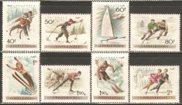 Hungary 1955 Mi# 1409-1416 ** MNH - Winter Sports - Nuevos